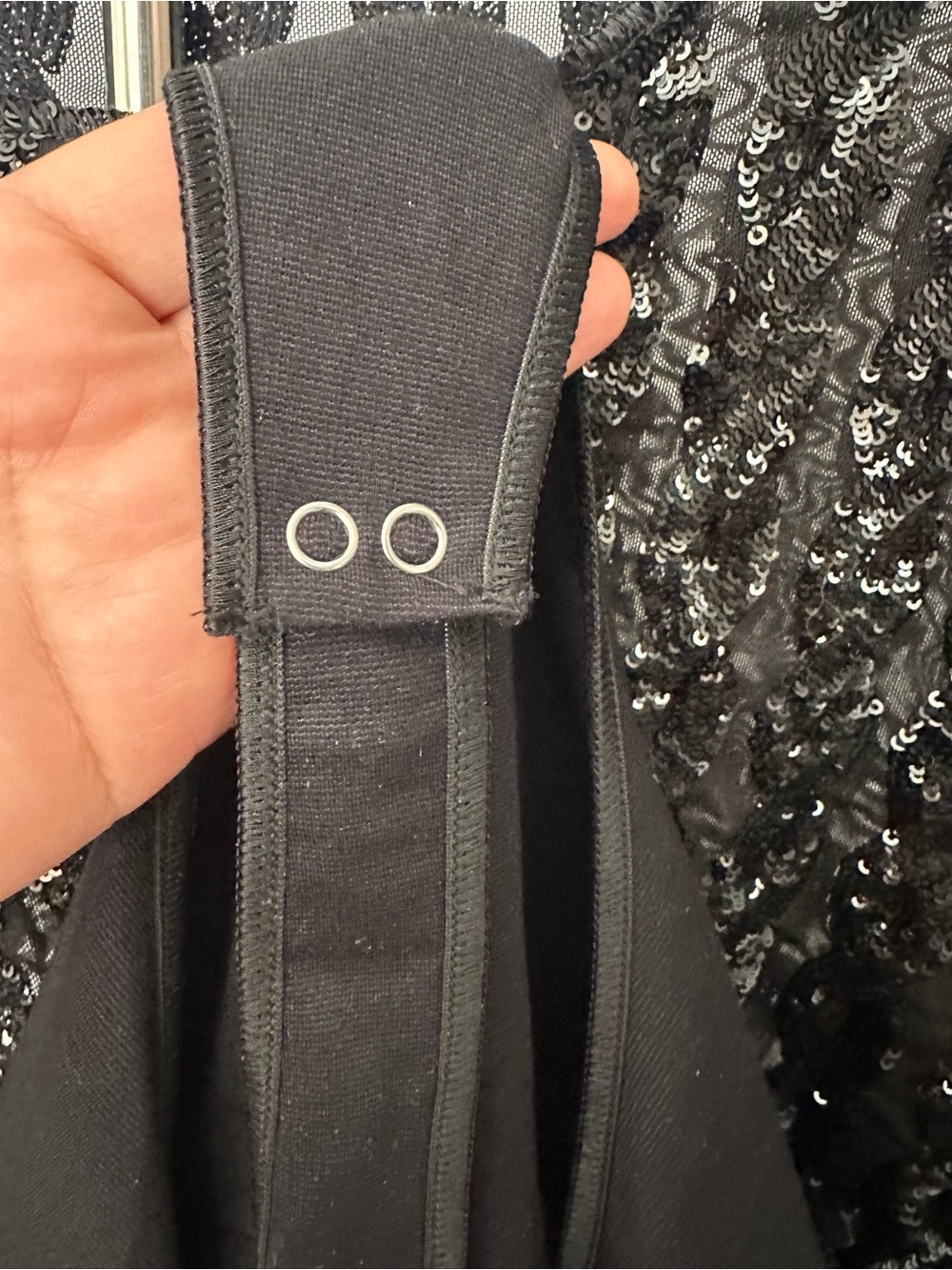 Polo Ralph Lauren Cable Sequin Long Sleeve Bodysuit black size XL - Picture 9 of 13